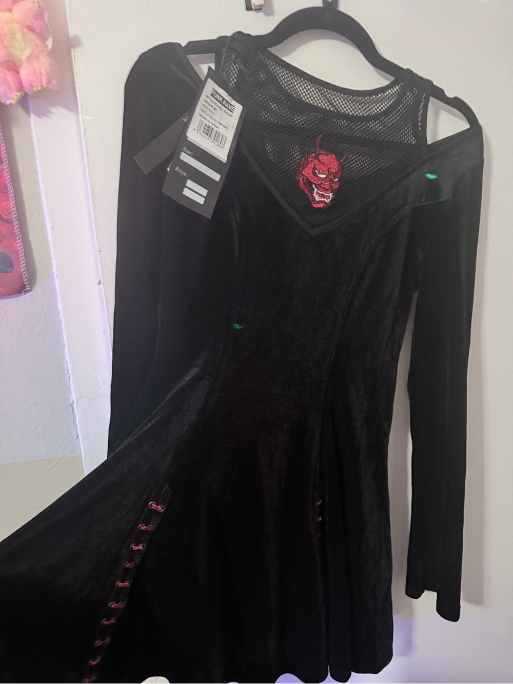 NWT PUNK RAVE VELVET DRESS SIZE M/L